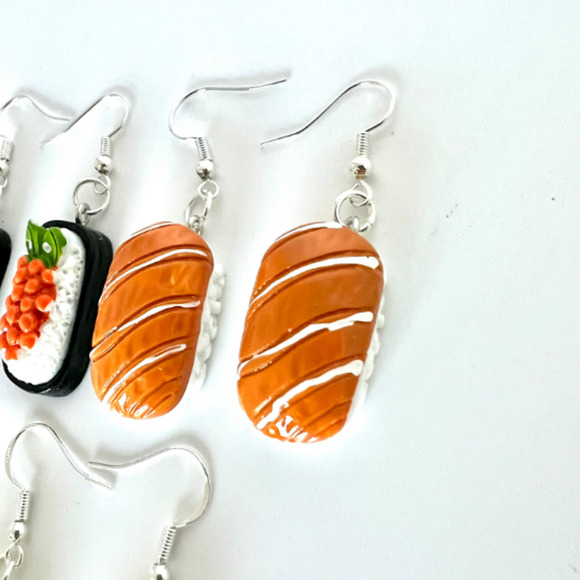 Sushi Earrings - Sashimi Earrings - Japanese Earrings - Asian Earrings - Picture 3 of 10